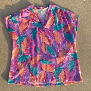 Vintage 80s Bright Pastel Top